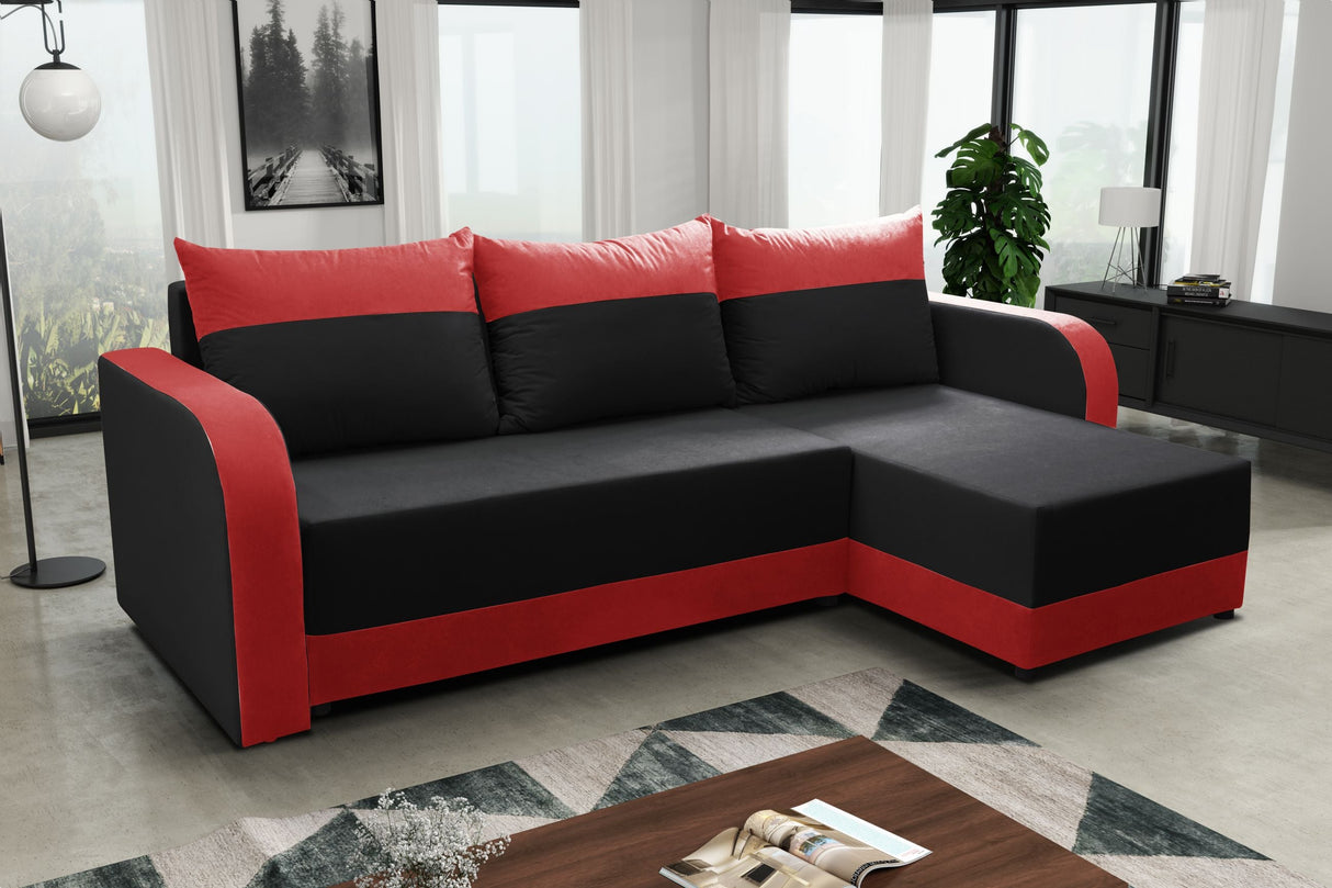 Sofa narożna rozkładana ALEXIS 228cm uniwersalna narożna prawa/lewa / pianka