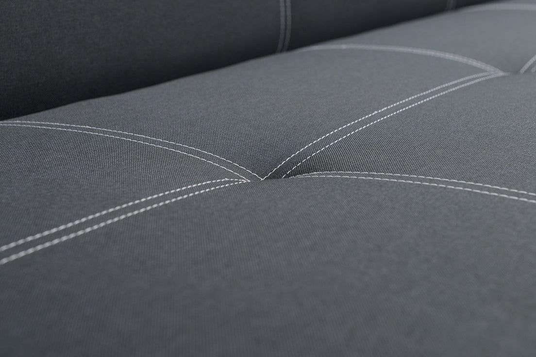 SOFA ROZKŁADANA AXEL 195CM SAWANA 14 CZARNA / SPRĘŻYNY + PIANKA