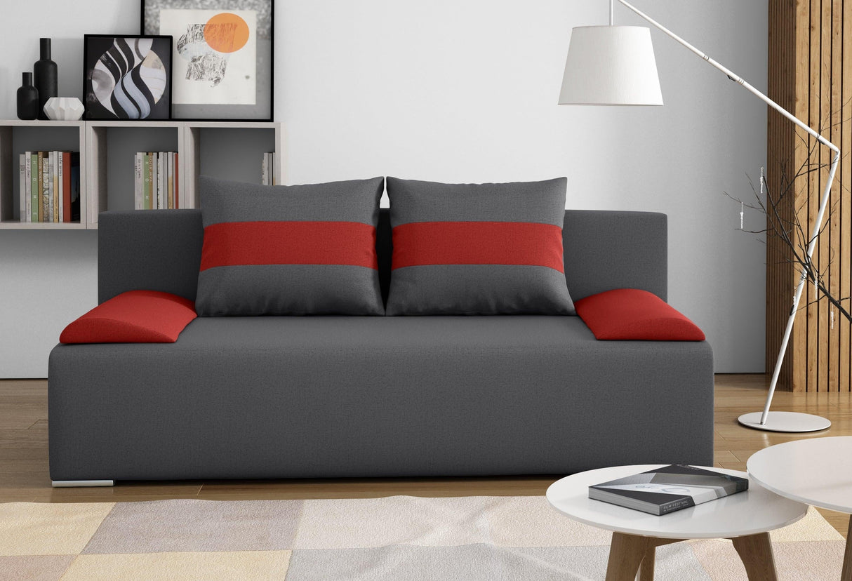 SOFA ROZKŁADANA VERA 197CM NIEBIESKA/BEŻOWA/PIANKA