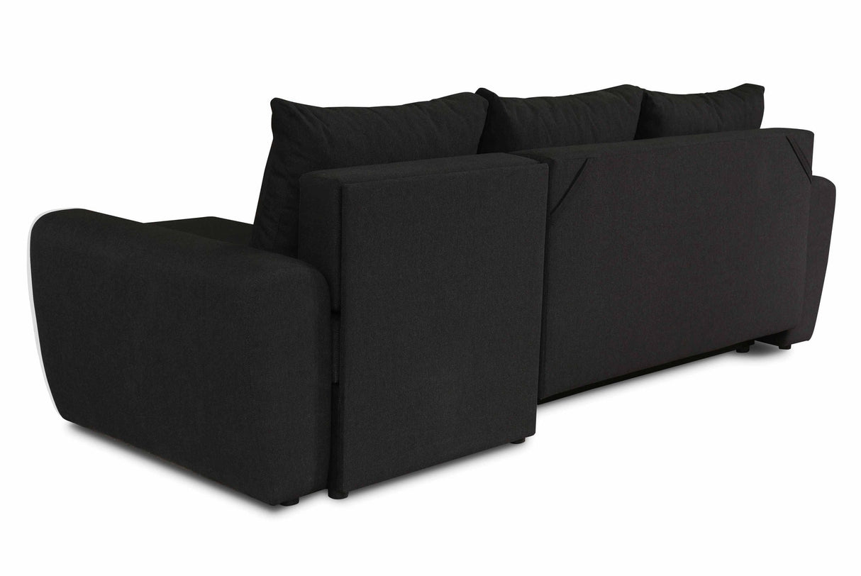 ECKSOFA BETT DORIS 246CM 2X STAURAUM UNIVERSAL RECHTE/LINKE ECKE / BONELLFEDERN + SCHAUMSTOFF