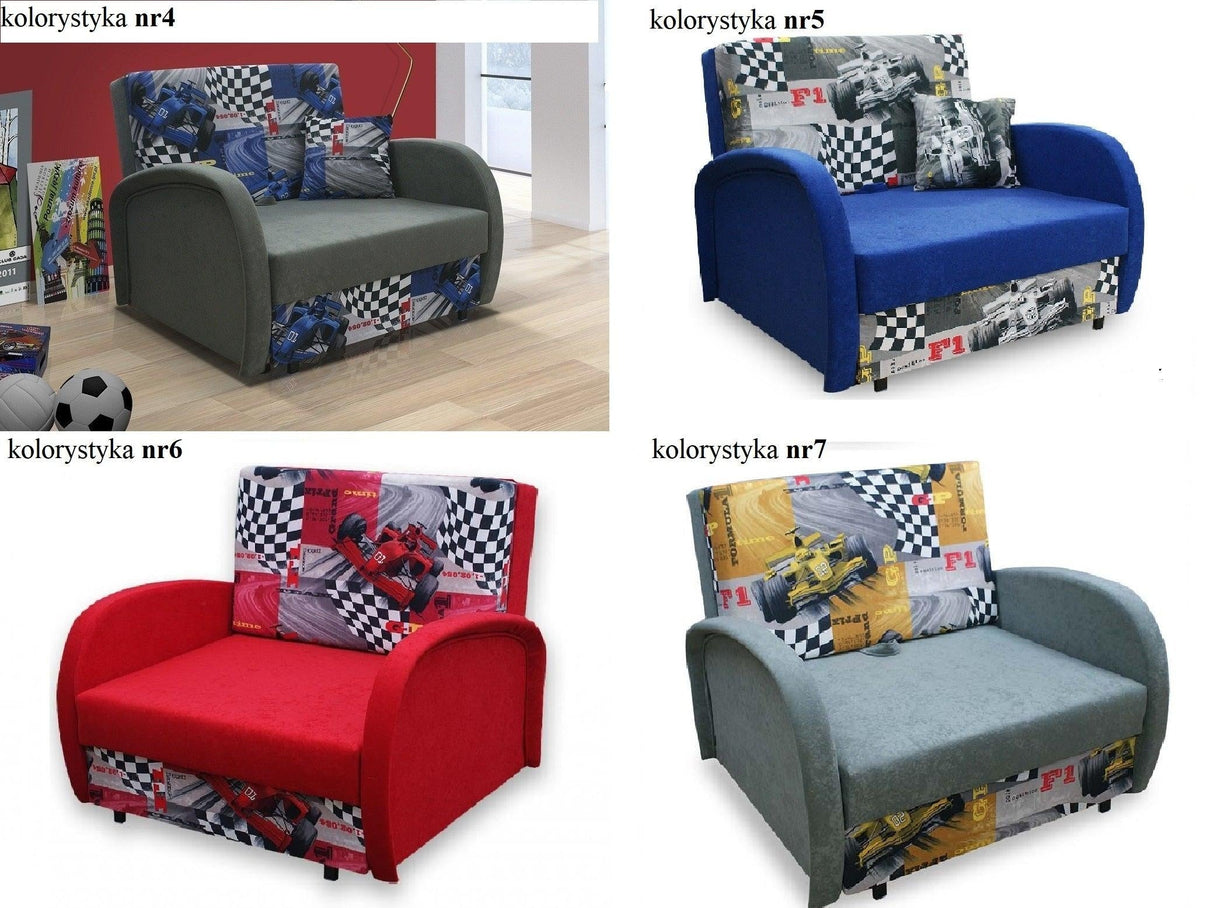 SINGLE SOFA BED SUZIE 97CM CHOICE OF COLORS / FOAM