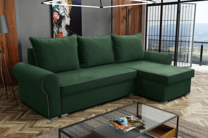 UNIWERSALNA ROZKŁADANA SOFA NAROŻNA LORD 244cm 2X MIEJSCE DO PRZECHOWYWANIA 35+16 / PIANKA