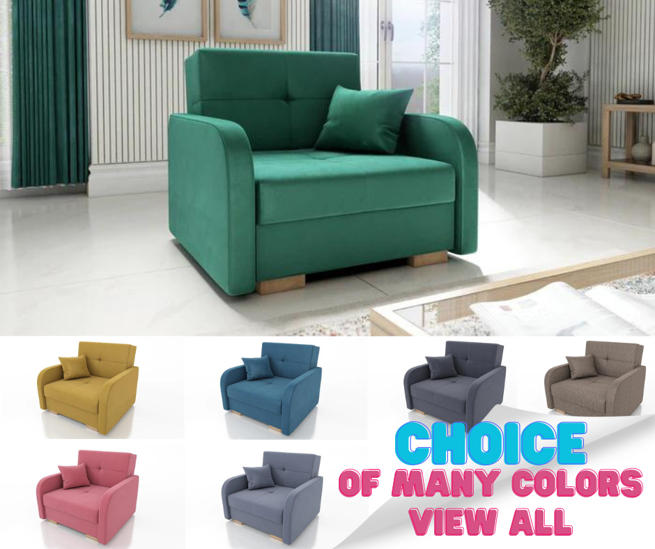 SINGLE SOFA BED OLA I 103cm CHOICE OF COLOR / FOAM