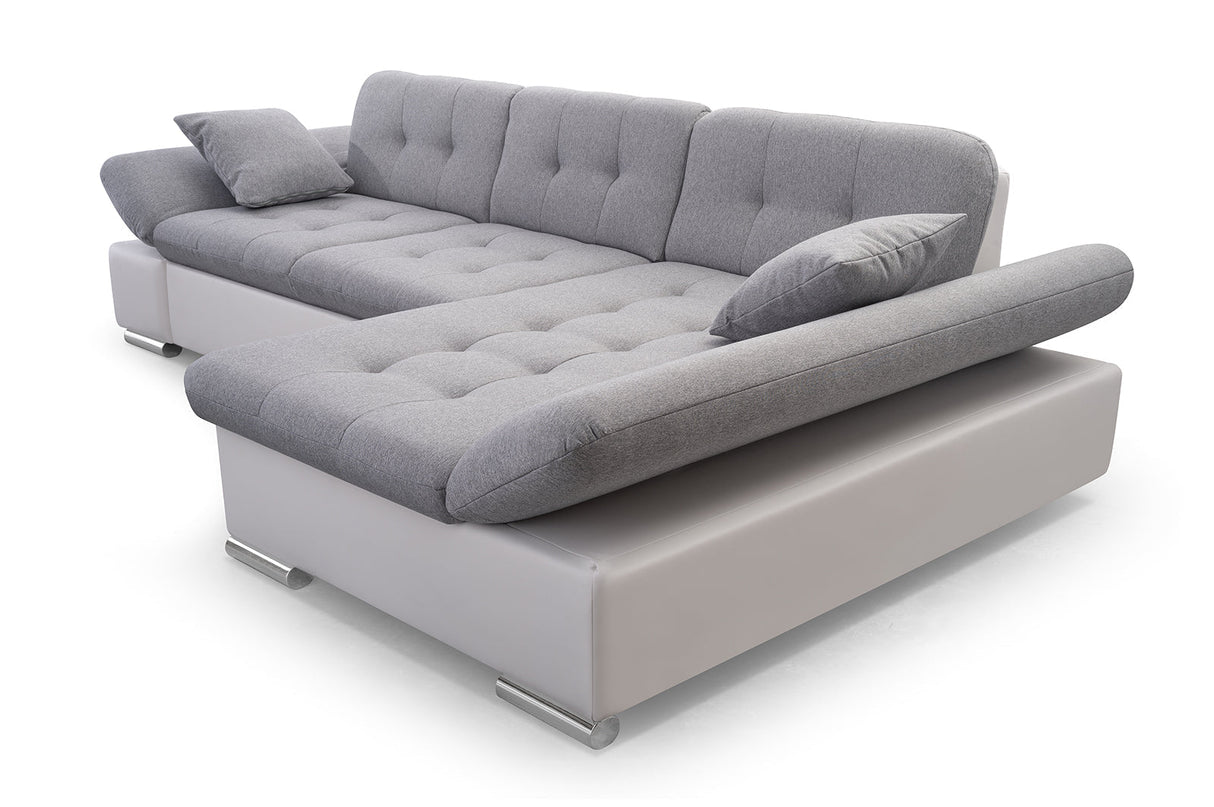 Sofa narożna rozkładana TOKYO BROWN 278cm TATUM 273 / SOFT 66 / SPRĘŻYNY + PIANKA