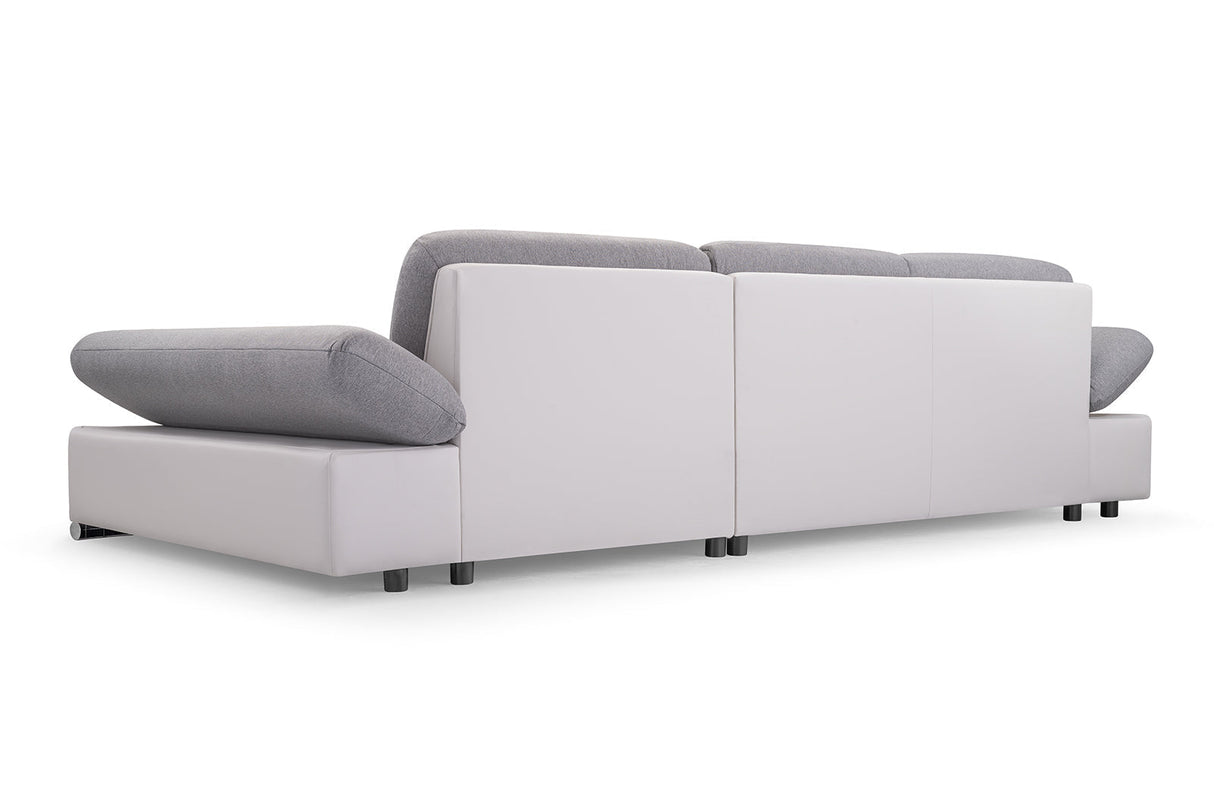 Sofa narożna rozkładana TOKYO BROWN 278cm TATUM 273 / SOFT 66 / SPRĘŻYNY + PIANKA