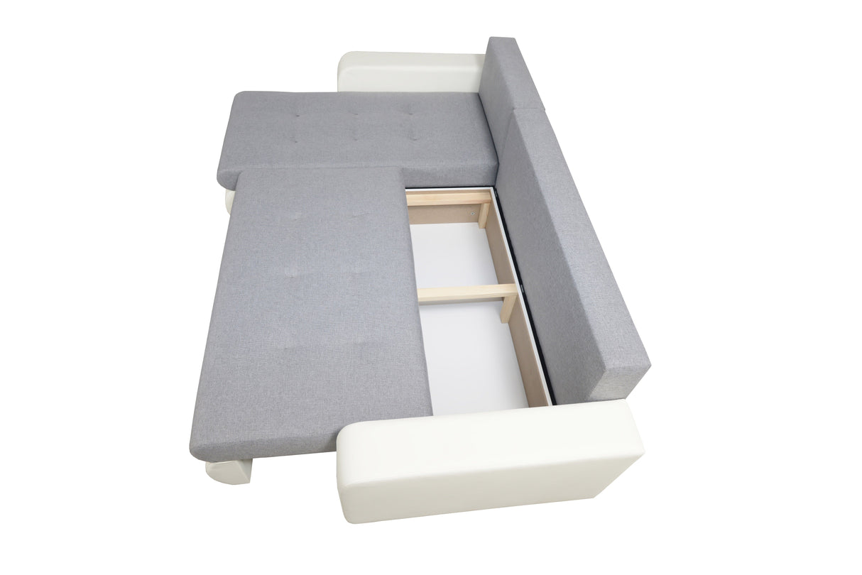 NAROŻNIK DAVY Z ROZKŁADANYM ŁÓŻKIEM WYBÓR KOLORU 238CM / SPRĘŻYNY + PIANKA