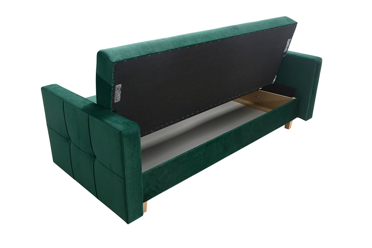 SOFA ROZKŁADANA COSMO 210cm / SPRĘŻYNY + PIANKA WYBÓR KOLORÓW TKANINA ŁATWA W CZYSZCZENIU