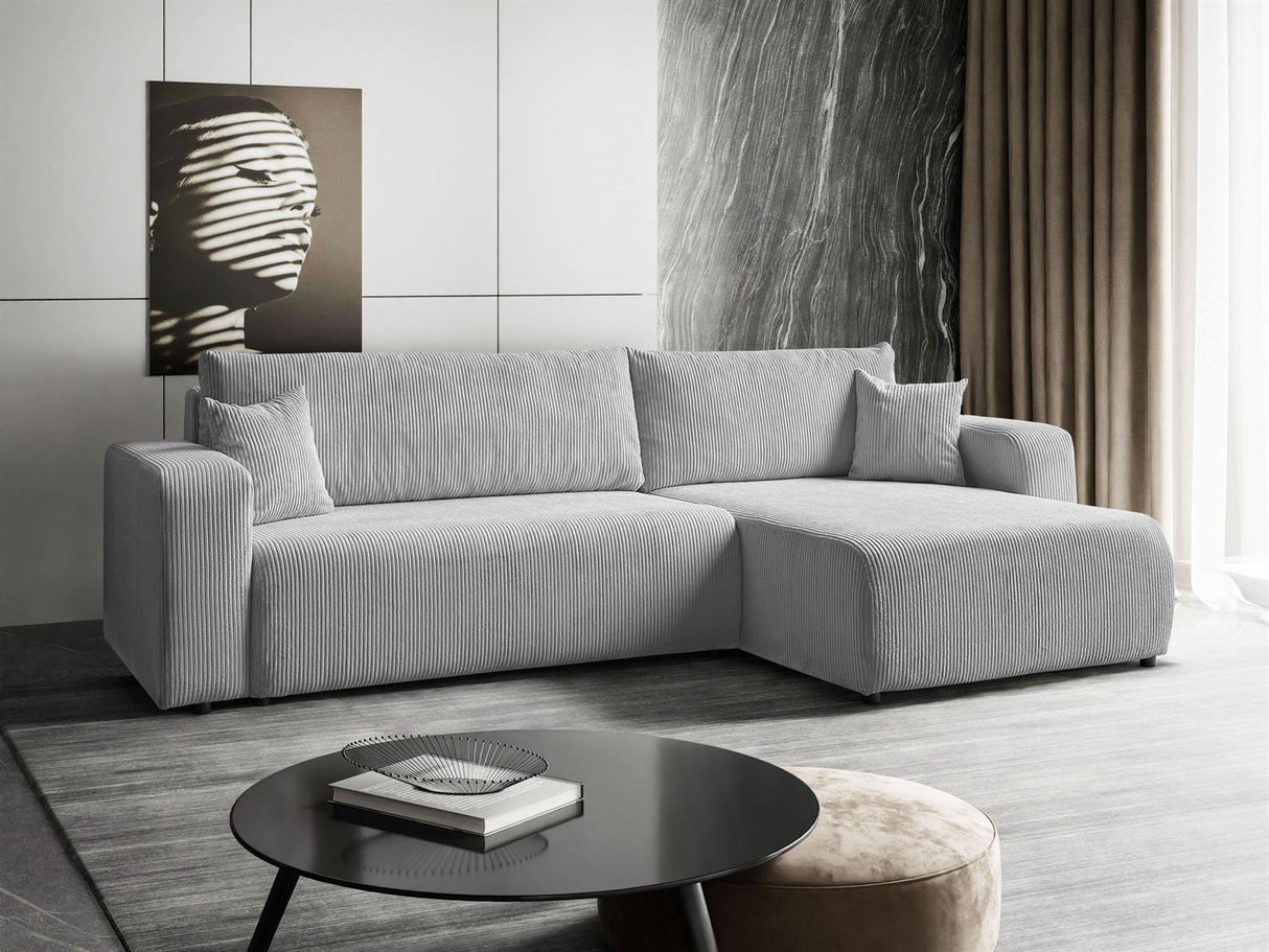 ROHOVÁ ROZKLADACIA POHOVKA TOREZIO XL 277CM PRUŽINY + PENOVÁ VÝPLŇ