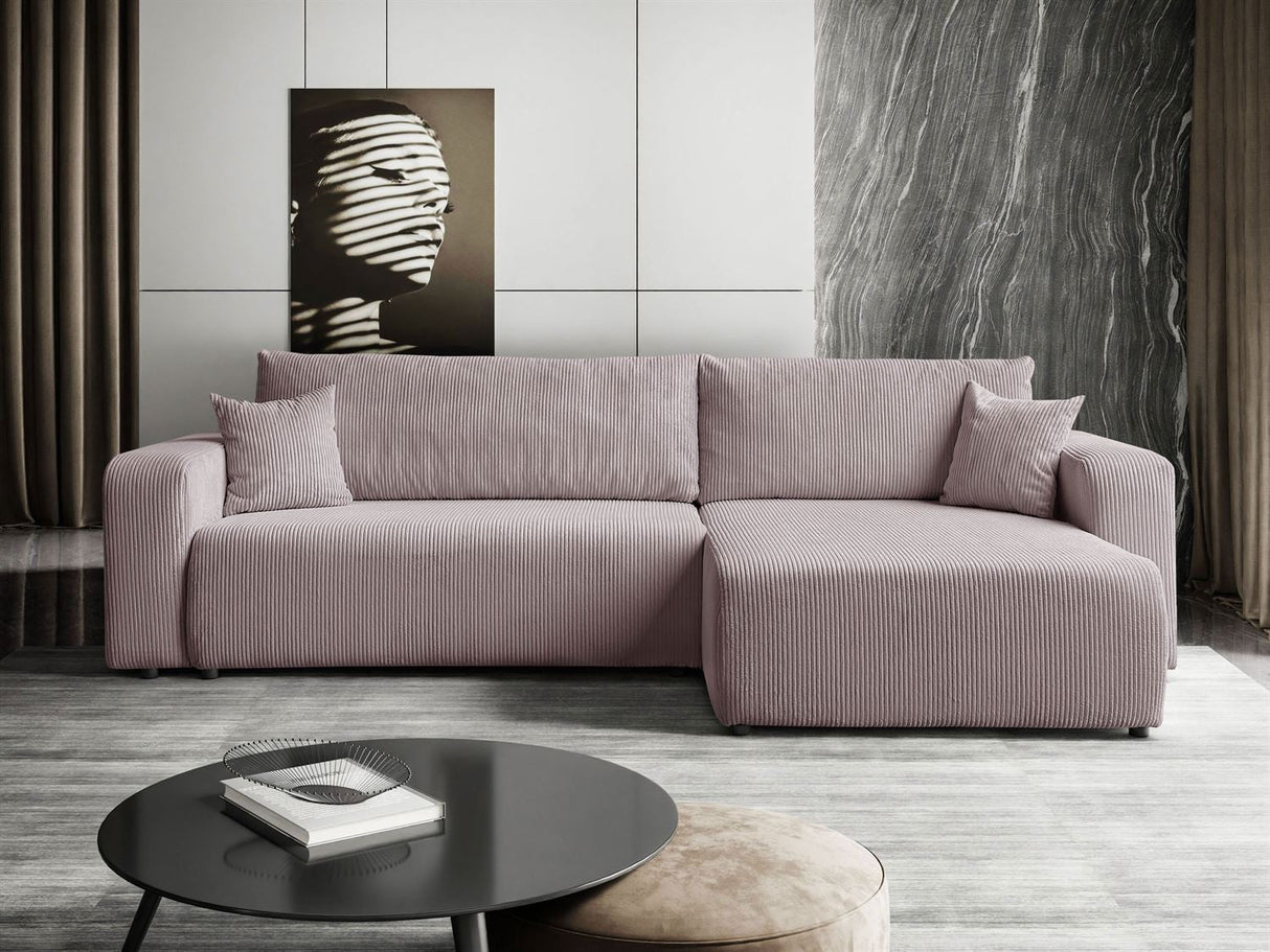 ROHOVÁ ROZKLADACIA POHOVKA TOREZIO XL 277CM PRUŽINY + PENOVÁ VÝPLŇ