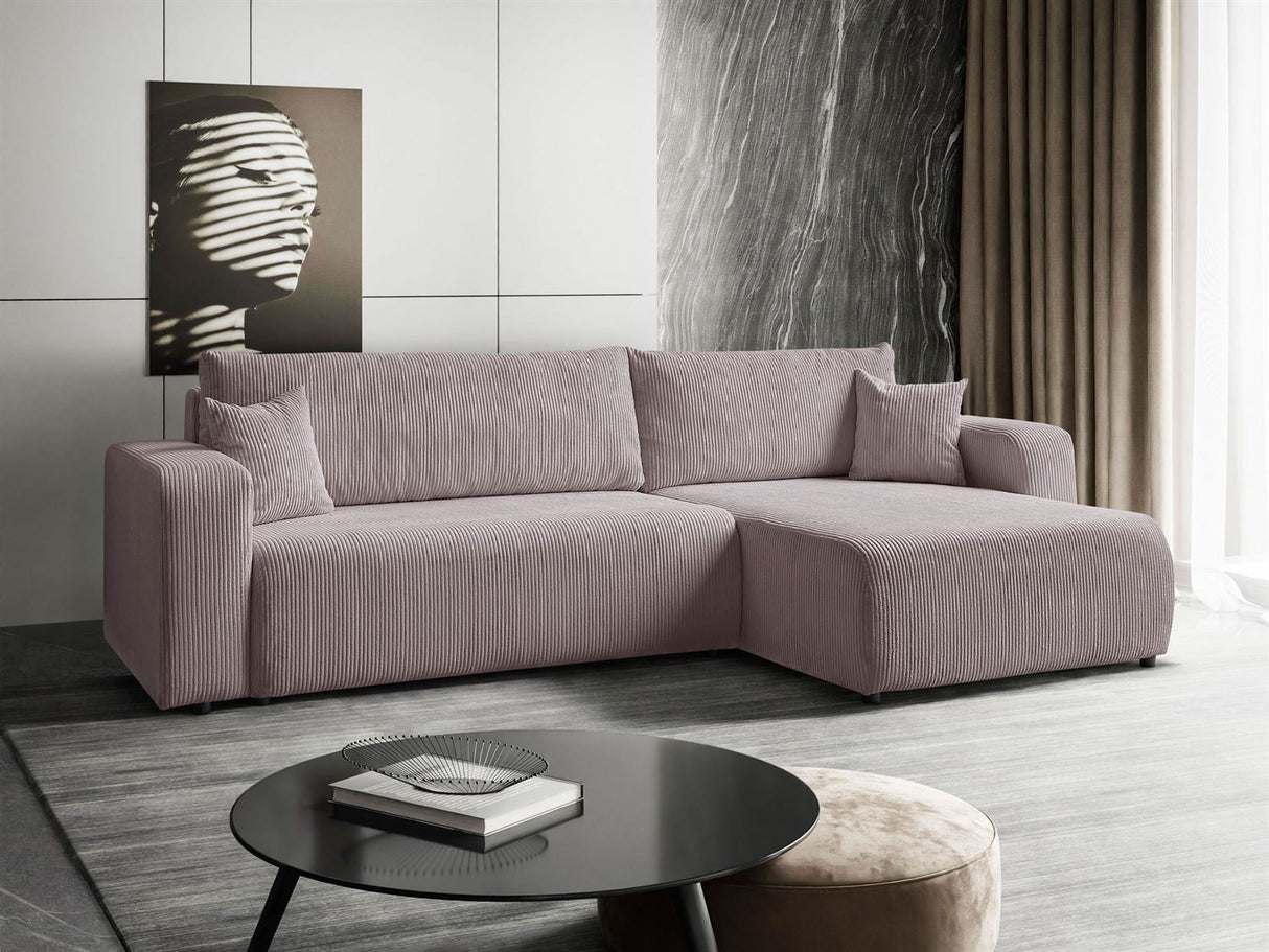 ROHOVÁ ROZKLADACIA POHOVKA TOREZIO XL 277CM PRUŽINY + PENOVÁ VÝPLŇ