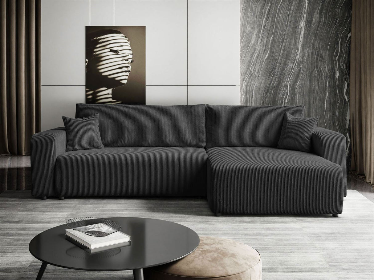 ROHOVÁ ROZKLADACIA POHOVKA TOREZIO XL 277CM PRUŽINY + PENOVÁ VÝPLŇ