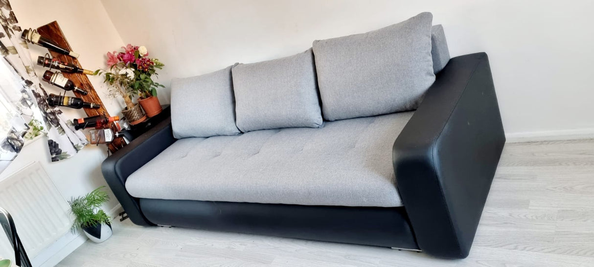 SOFA BETT DAVY 228CM / BONELLFEDERN + SCHAUM AUSWAHL DER FARBE