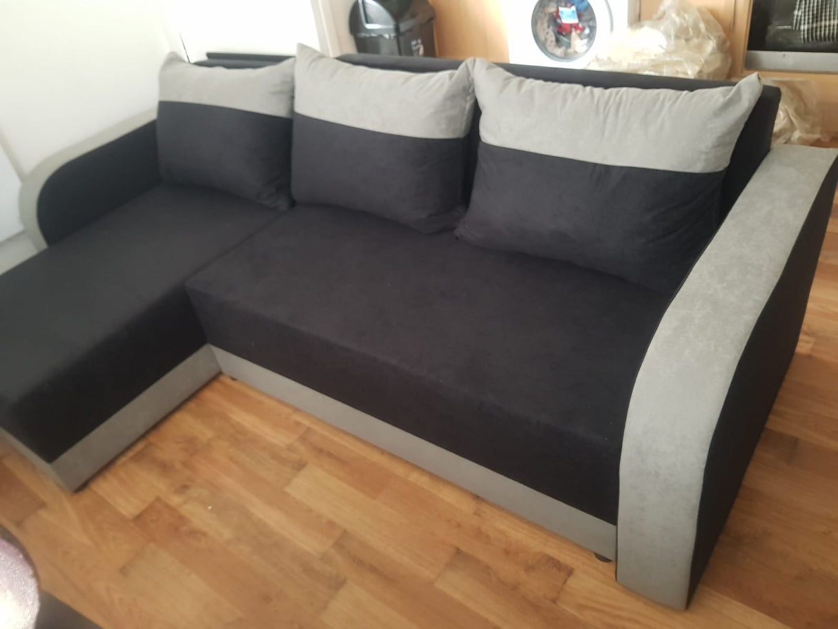Sofa narożna rozkładana ALEXIS 228cm uniwersalna narożna prawa/lewa / pianka