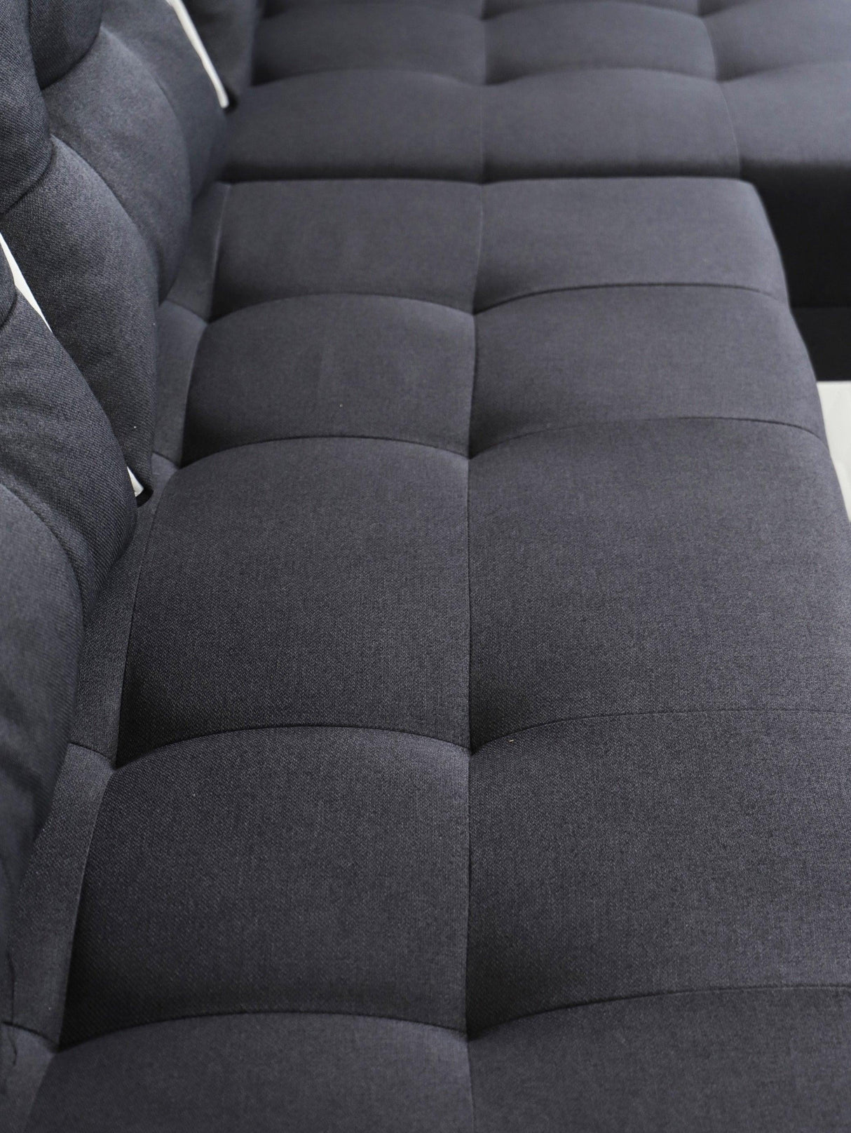 ECKSOFA BETT SAM GRAU / WEISS 236CM 2X STAURAUM UNIVERSAL RECHTE/LINKE ECKE / BONELLFEDERN + SCHAUMSTOFF