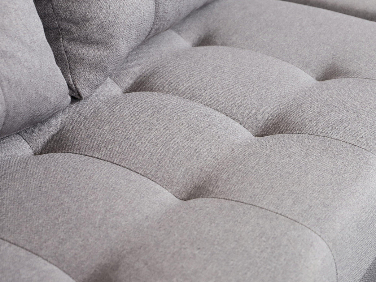 Sofa narożna rozkładana PALMO 2x schowek MALMO 90 SZARY 240cm uniwersalny narożny prawy/lewy / sprężyny bonell + pianka