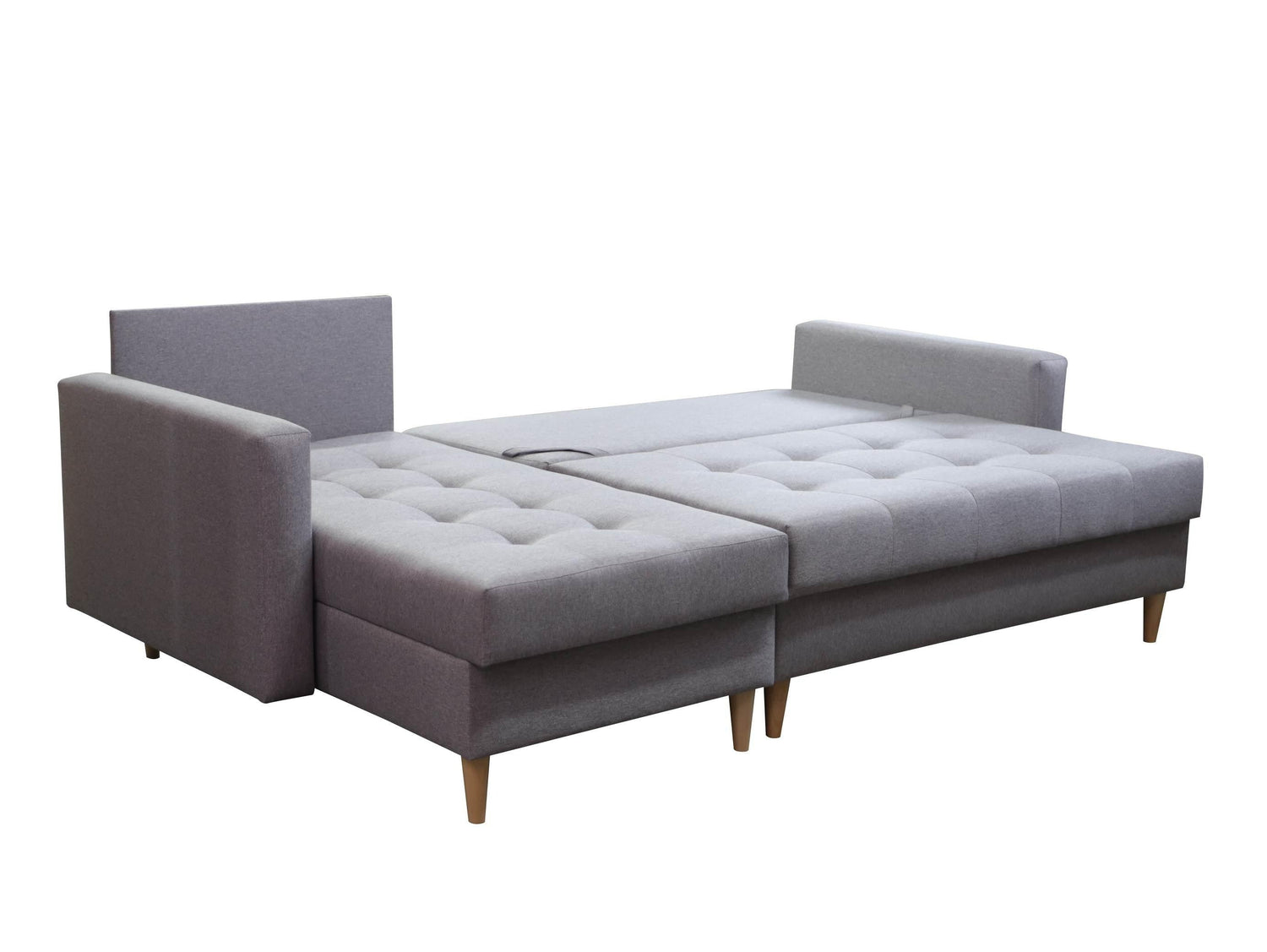 CORNER SOFA BED BRIAN 222CM + STORAGE PUFF / OTTOMAN MALMO 95 UNIVERSAL RIGHT/LEFT CORNER  / BONELL SPINGS + FOAM