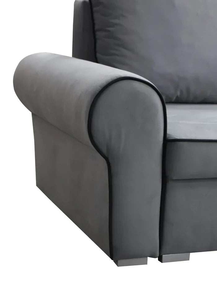 UNIWERSALNA ROZKŁADANA SOFA NAROŻNA LORD 244cm 2X MIEJSCE DO PRZECHOWYWANIA 04+02 / PIANKA
