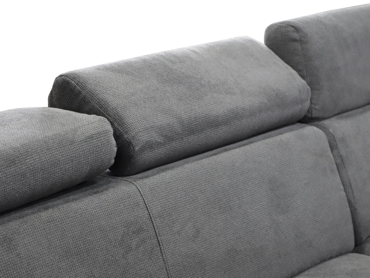 UNIWERSALNA ROZKŁADANA SOFA NAROŻNA ASTEE 235CM ŁATWA W CZYSZCZENIU TKANINA REGULOWANY ZAGŁÓWEK WYBÓR KOLORÓW/SPRĘŻYN + PIANKA