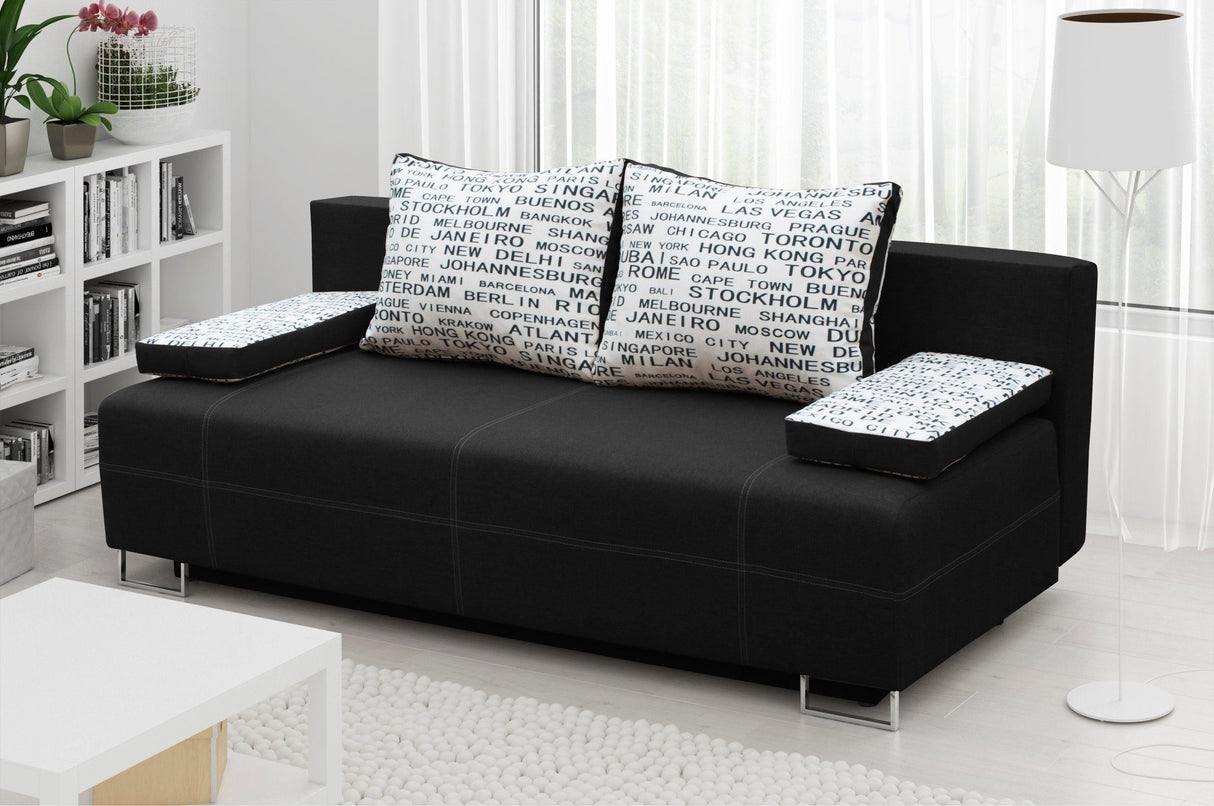 SOFA ROZKŁADANA RIVIA 195CM WYBÓR KOLORÓW / SPRĘŻYNY BONELL + PIANKA