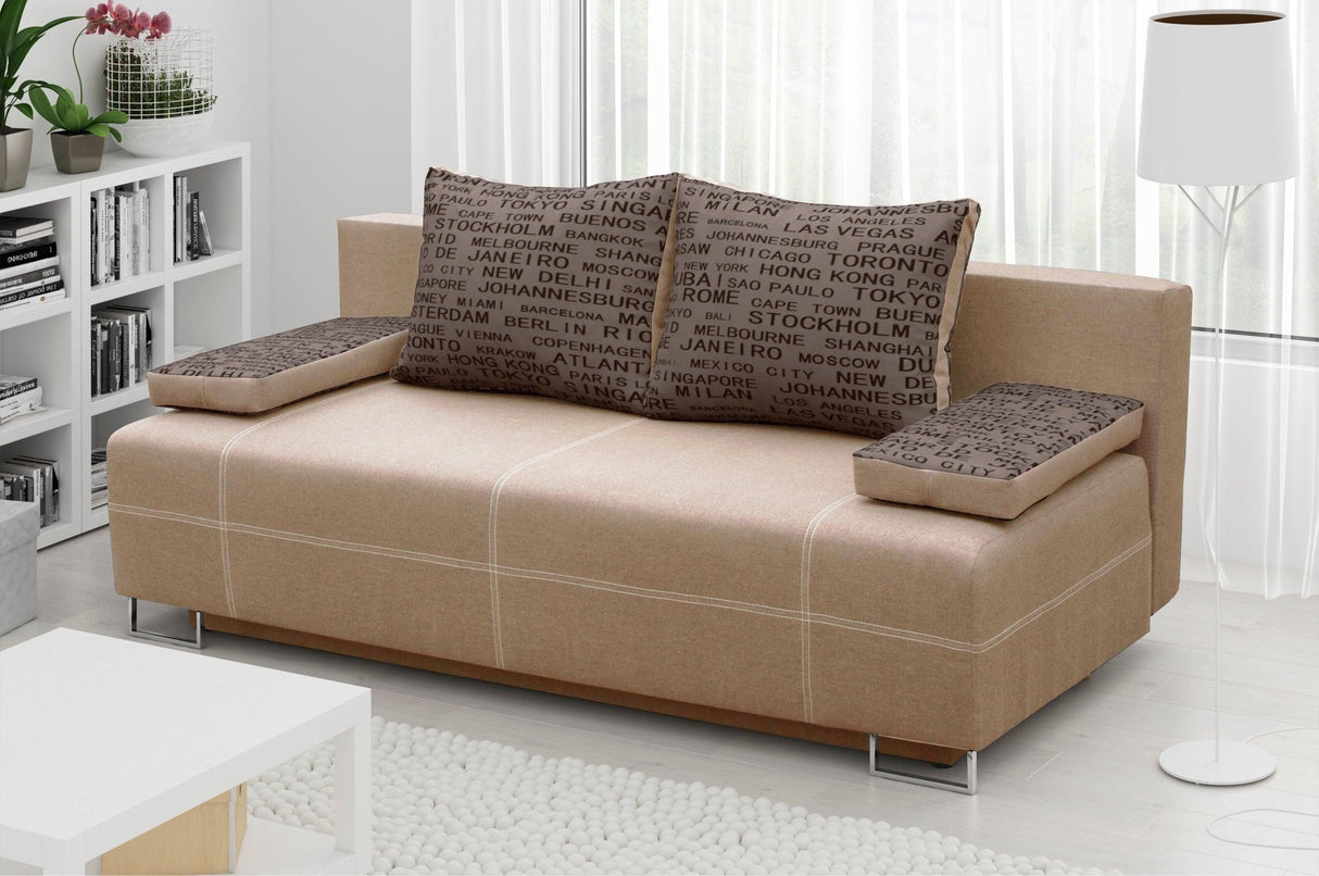 SOFA ROZKŁADANA RIVIA 195CM WYBÓR KOLORÓW / SPRĘŻYNY BONELL + PIANKA