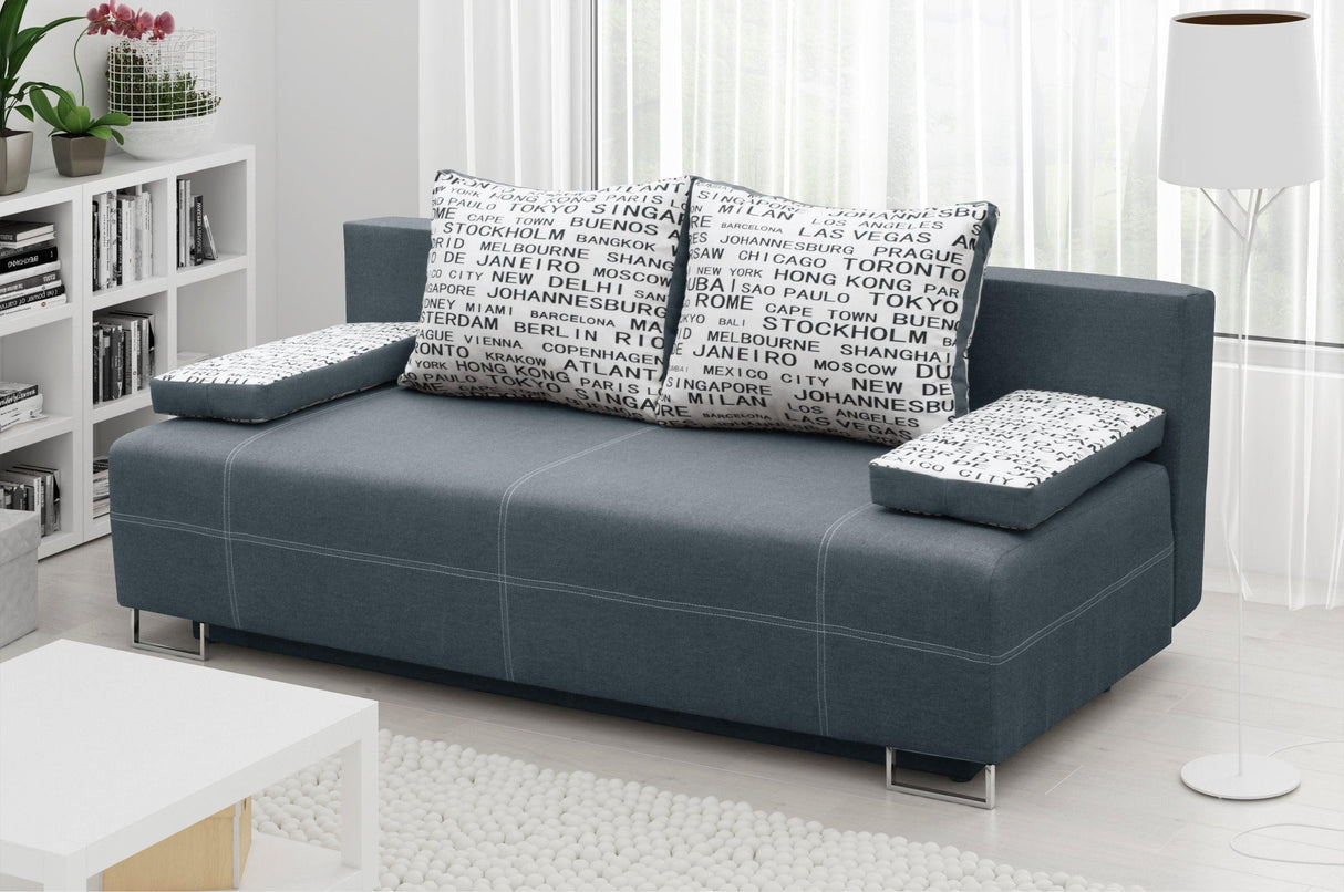 SOFA ROZKŁADANA RIVIA 195CM WYBÓR KOLORÓW / SPRĘŻYNY BONELL + PIANKA