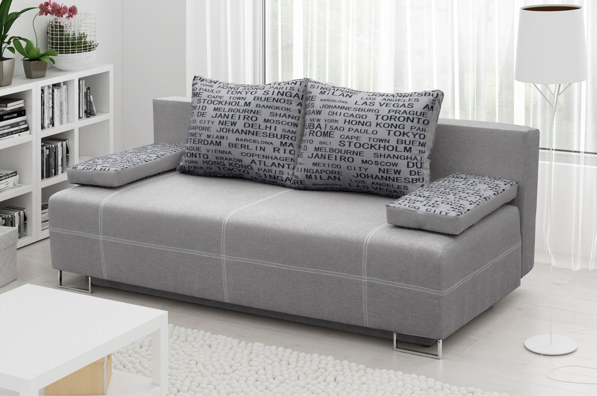 SOFA ROZKŁADANA RIVIA 195CM WYBÓR KOLORÓW / SPRĘŻYNY BONELL + PIANKA