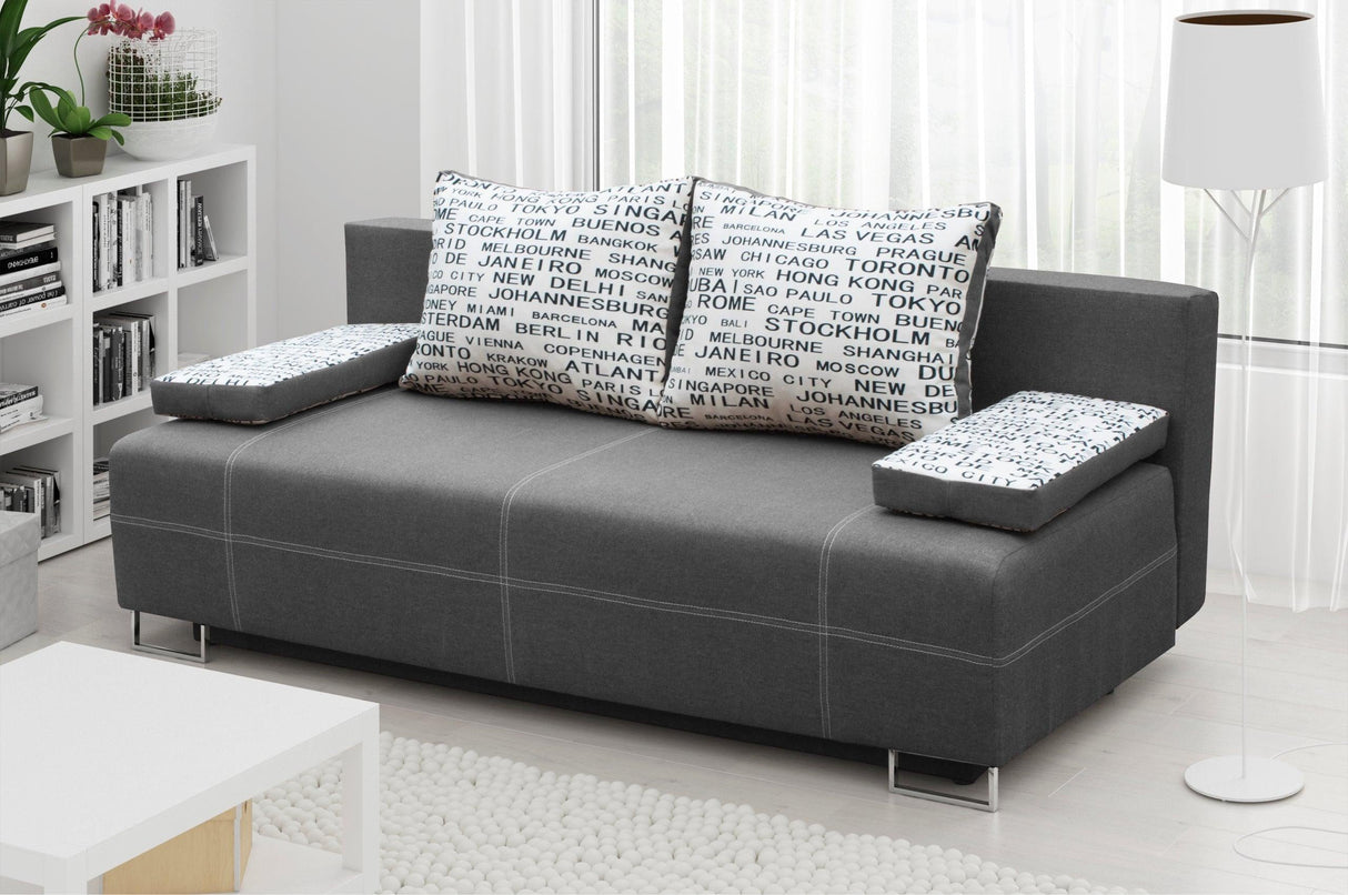 SOFA ROZKŁADANA RIVIA 195CM WYBÓR KOLORÓW / SPRĘŻYNY BONELL + PIANKA