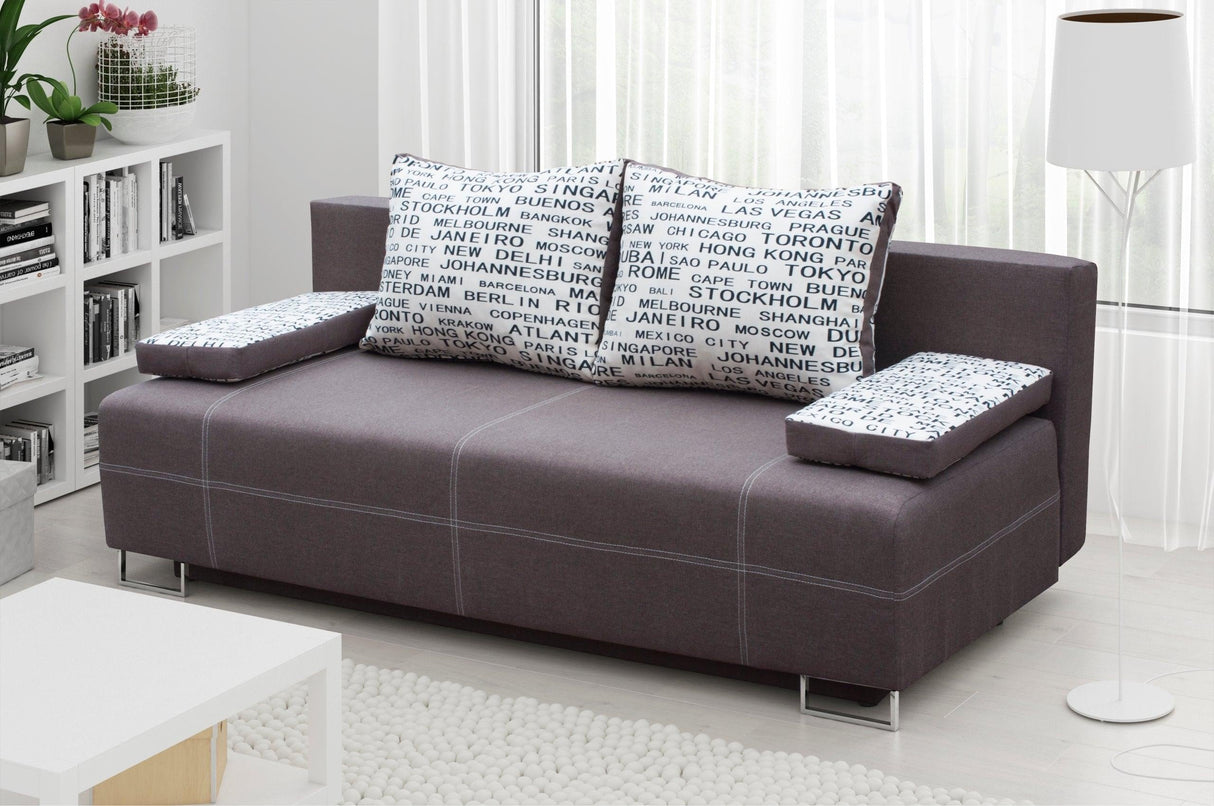 SOFA ROZKŁADANA RIVIA 195CM WYBÓR KOLORÓW / SPRĘŻYNY BONELL + PIANKA