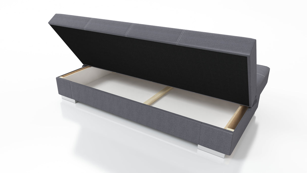 SOFA ROZKŁADANA AXEL 195CM SAWANA 05 SZARY / SPRĘŻYNY + PIANKA