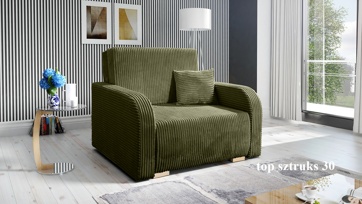 SINGLE SEATER SOFA BED LILY I 103CM / SPRINGS + FOAM / CHOICE OF COLOR
