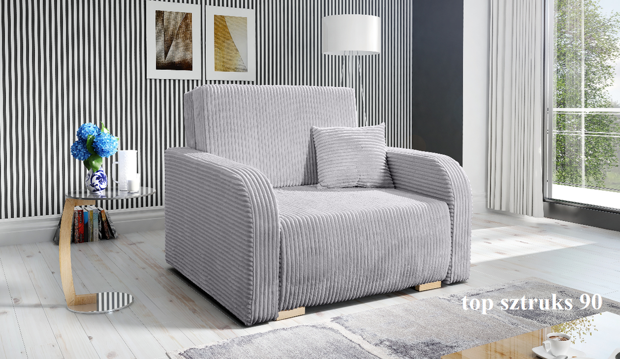 SINGLE SEATER SOFA BED LILY I 103CM / SPRINGS + FOAM / CHOICE OF COLOR