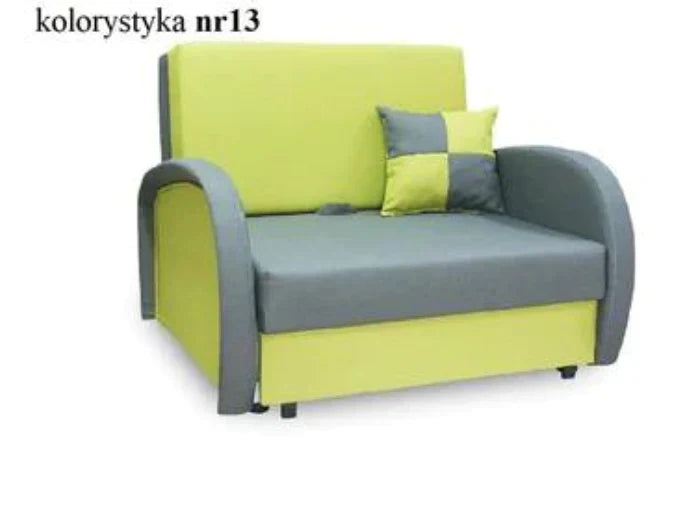 SINGLE SOFA BED SUZIE 97CM GREY/GREEN