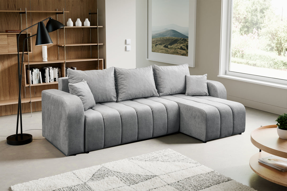 ECKSOFA BETT VENA 238CM universal RECHTE/LINKE ECKE / SCHAUM STOFF FLECKENSCHUTZ
