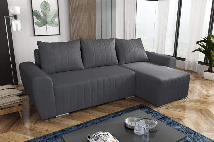 Sofa narożna rozkładana MALIBU 248CM MALMO 95 / UNIWERSALNA PRAWA/LEWA / PIANKA