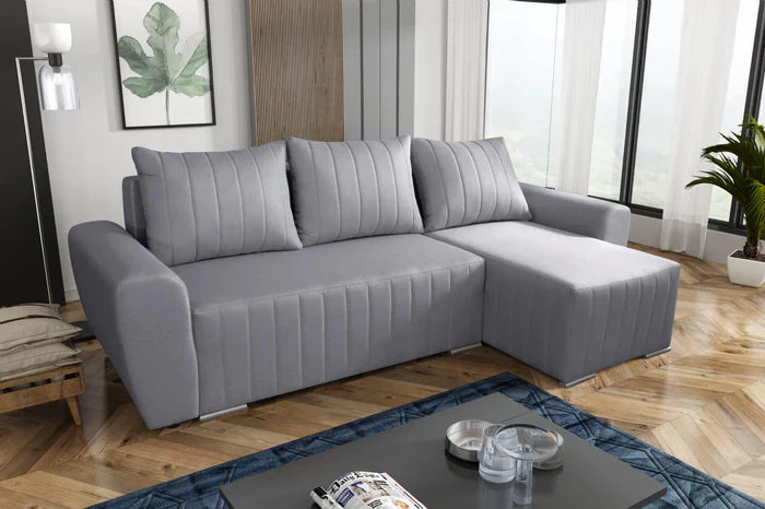 Sofa narożna rozkładana MALIBU 248CM MALMO 90 / UNIWERSALNA PRAWA/LEWA / PIANKA