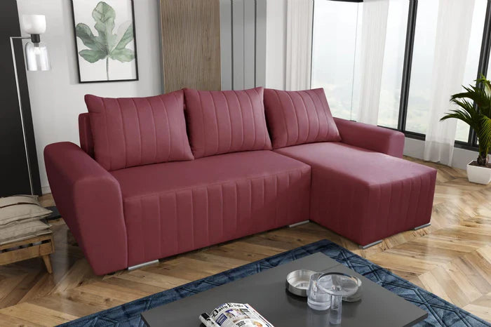 Sofa narożna rozkładana MALIBU 248CM MALMO 63 / UNIWERSALNA PRAWA/LEWA / PIANKA