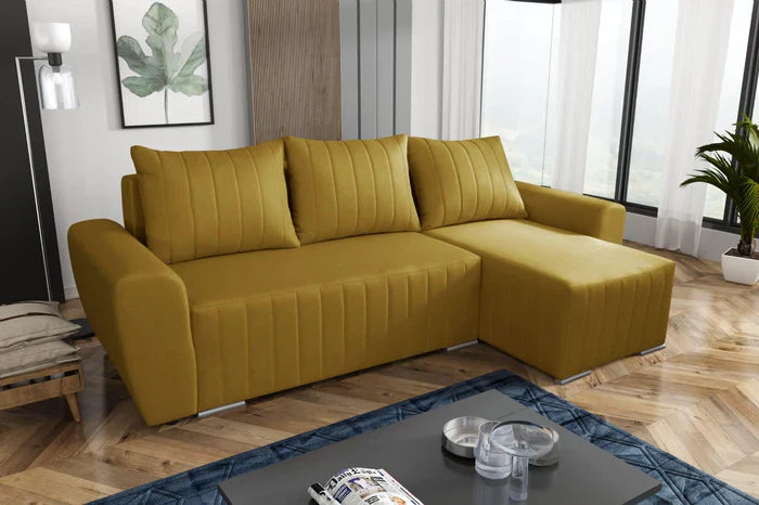 Sofa narożna rozkładana MALIBU 248CM MALMO 41 / UNIWERSALNA PRAWA/LEWA / PIANKA