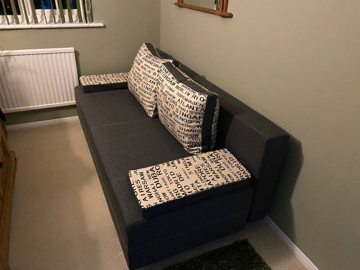 SOFA ROZKŁADANA RIVIA 195CM WYBÓR KOLORÓW / SPRĘŻYNY BONELL + PIANKA