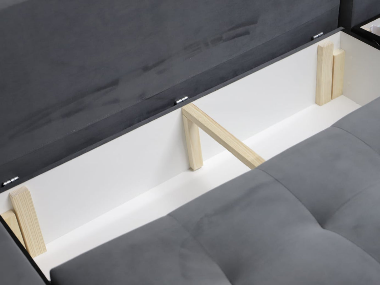 ECKSOFA BETT LONDON U-FORM 2309/20/60 322CM 3X STAURAUM FLECKENRESISTENTER LEICHT ZU REINIGENDER STOFF / BONELLFEDERN + SCHAUM