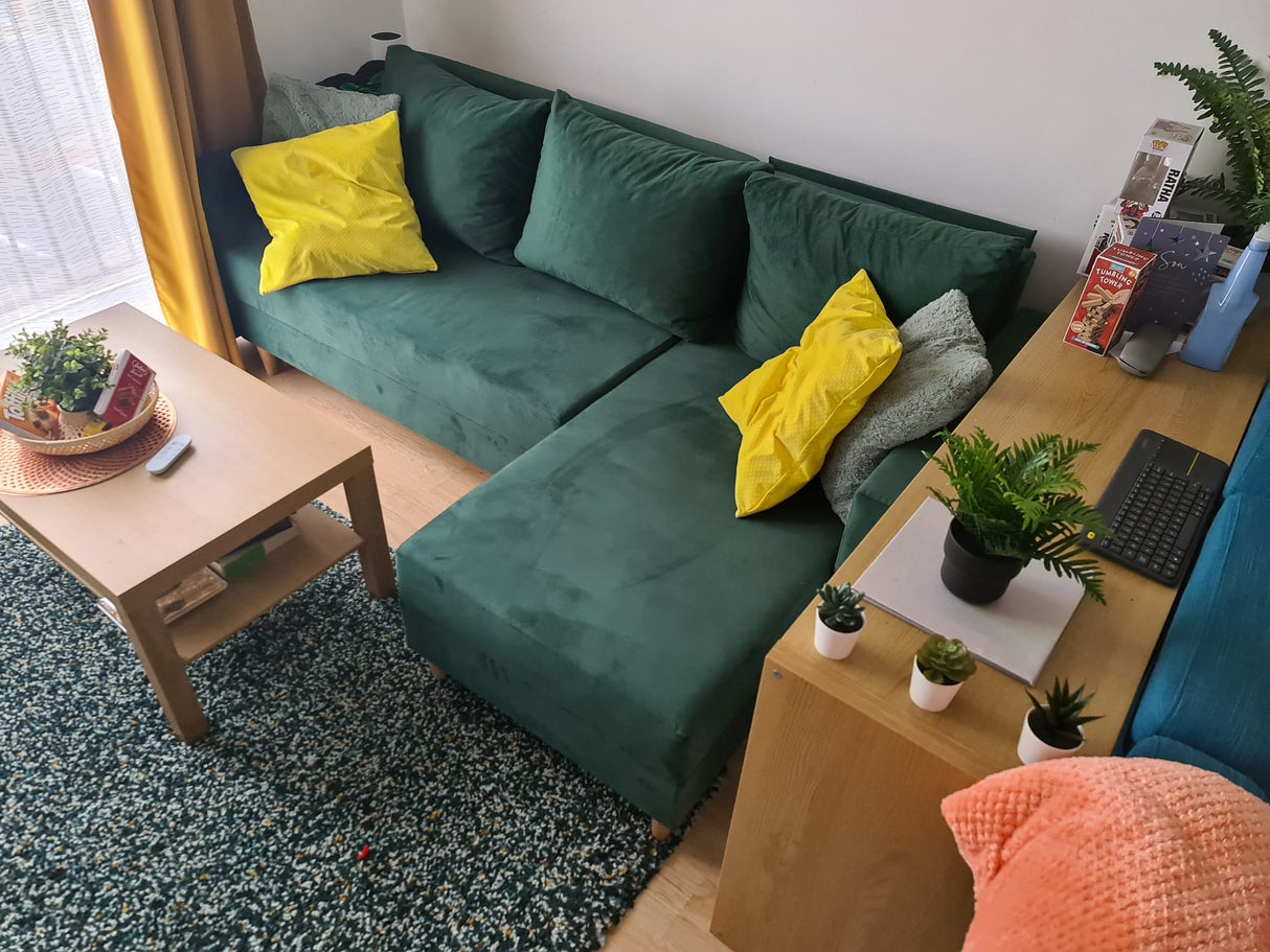 NOWOŚĆ! NAROŻNIK ROZKŁADANY SNUGGY 222CM MANILA 35 UNIWERSALNY NAROŻNIK PRAWY/LEWY / PIANKA