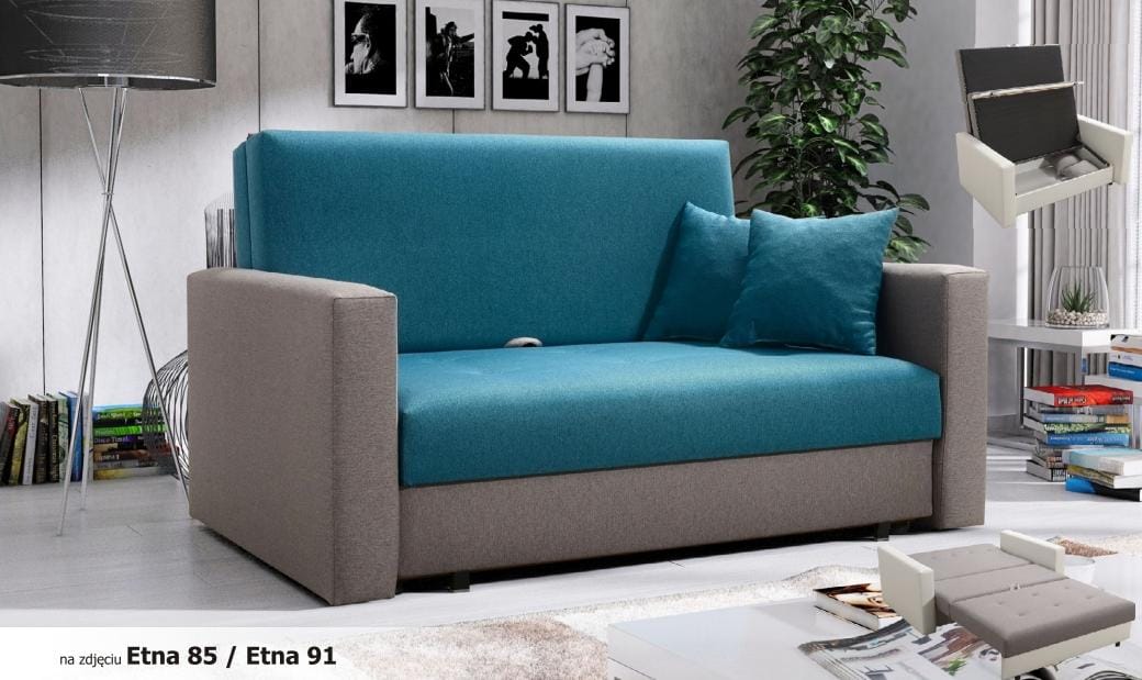 2 SEATER SOFA BED SMART II 137CM CHOICE OF COLORS / SPRINGS + FOAM