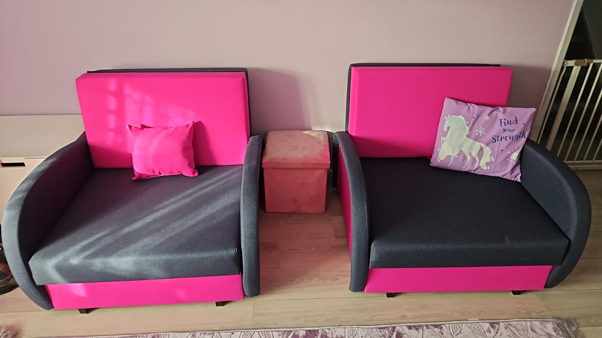 SINGLE SOFA BED SUZIE 97CM CHOICE OF COLORS / FOAM