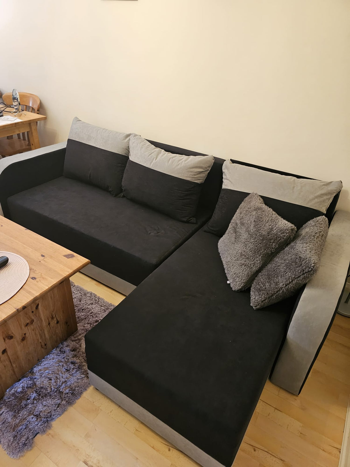 Sofa narożna rozkładana ALEXIS 228cm uniwersalna narożna prawa/lewa / pianka