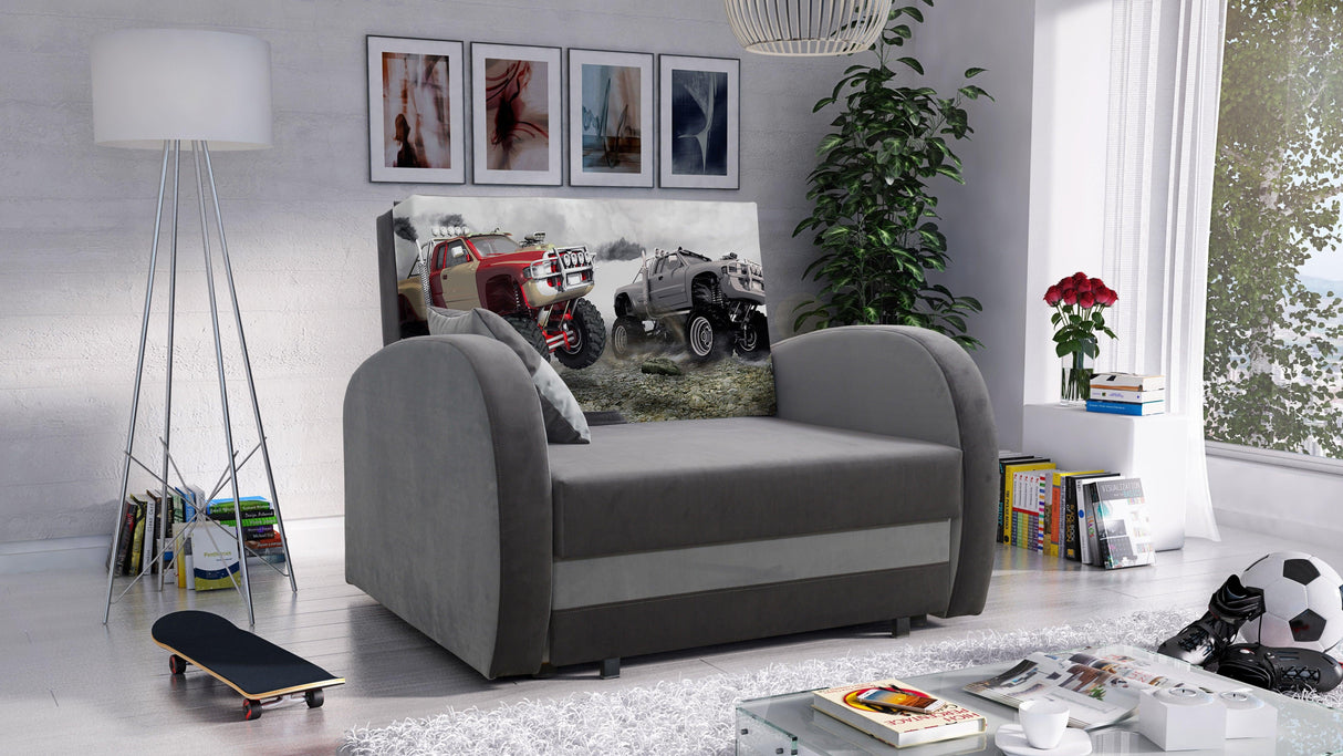 SINGLE SOFA BED TOLA 100CM *CHOICE OF COLORS* EASY CLEAN FABRIC / FOAM