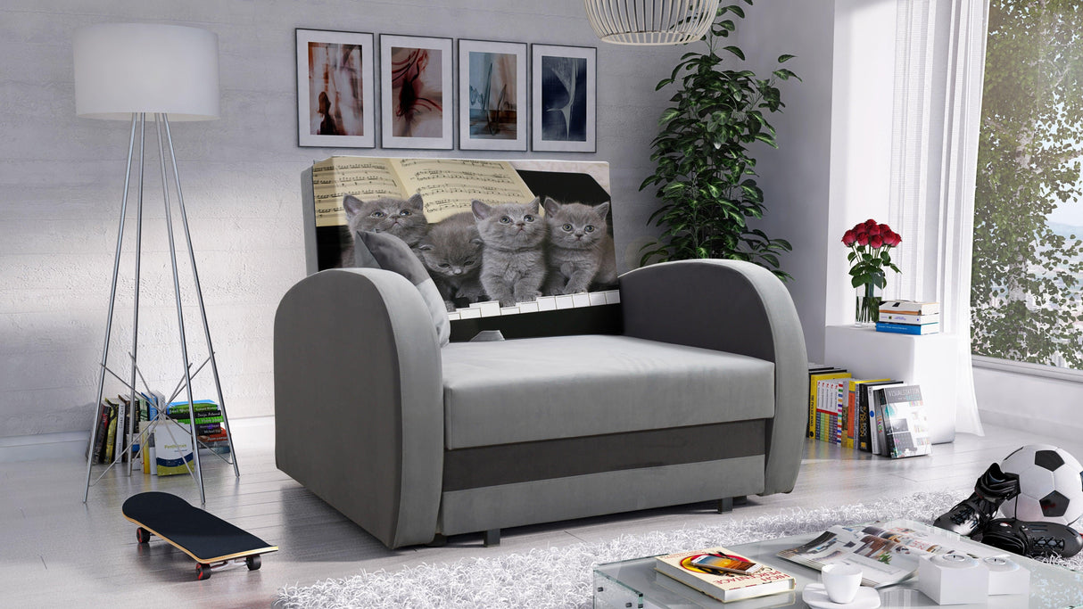 SINGLE SOFA BED TOLA 100CM *CHOICE OF COLORS* EASY CLEAN FABRIC / FOAM