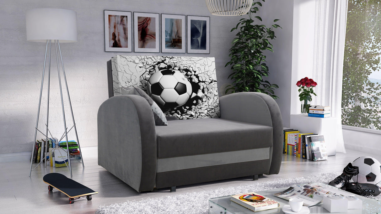 SINGLE SOFA BED TOLA 100CM *CHOICE OF COLORS* EASY CLEAN FABRIC / FOAM