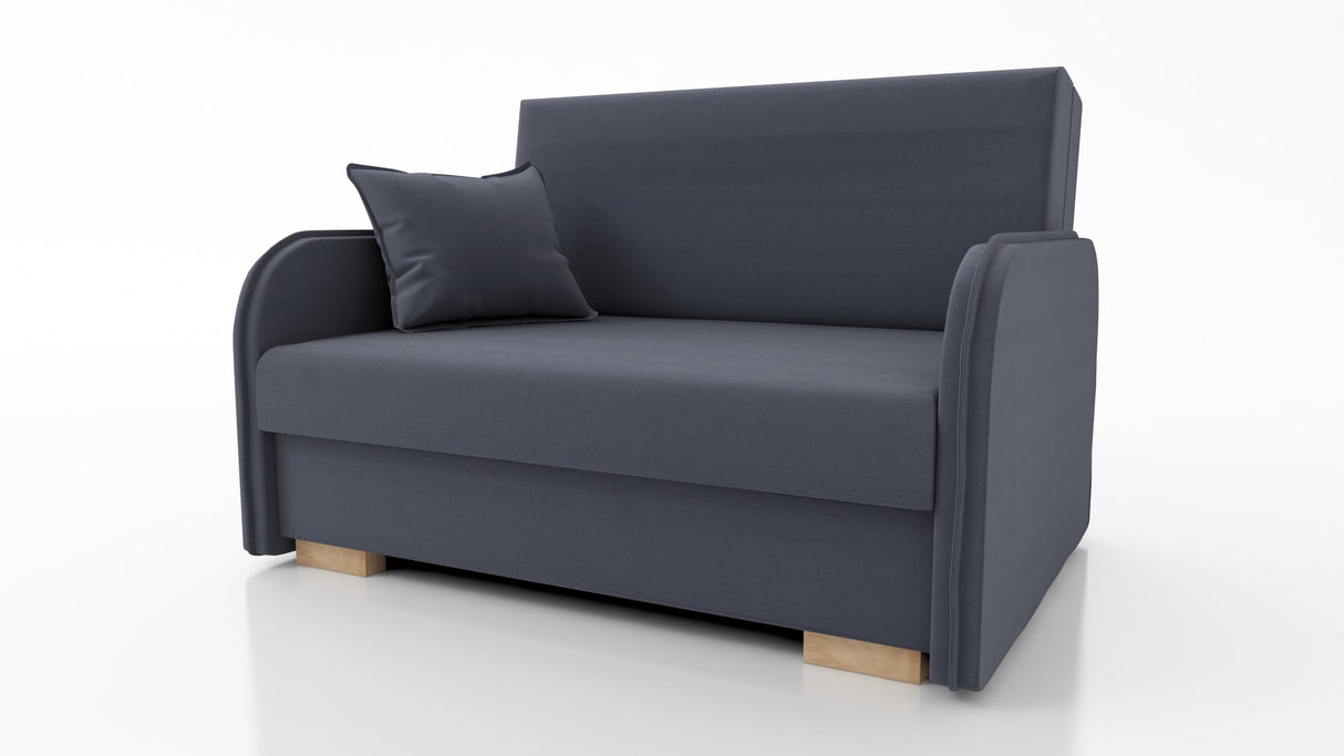 2 SEATER SOFA BED GOLDY 124CM EASY CLEAN FABRIC / SPRINGS + FOAM