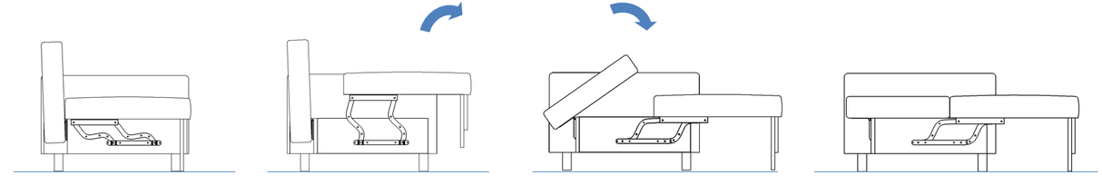 ECKSOFA BETT SAM GRAU / WEISS 236CM 2X STAURAUM UNIVERSAL RECHTE/LINKE ECKE / BONELLFEDERN + SCHAUMSTOFF