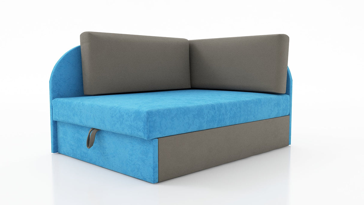 UNIVERSAL CORNER SOFA BED KUBUS CUBE GREY/BLUE Children room