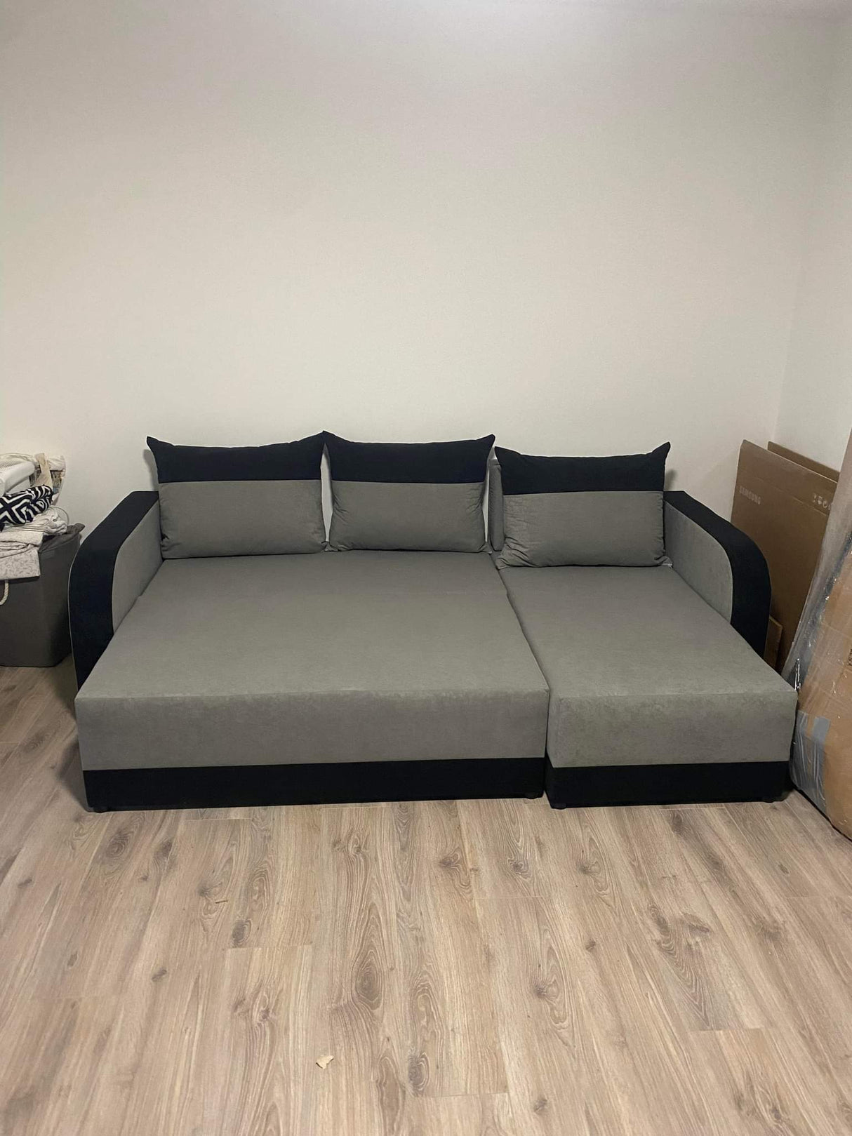 Sofa narożna rozkładana ALEXIS 228cm uniwersalna narożna prawa/lewa / pianka